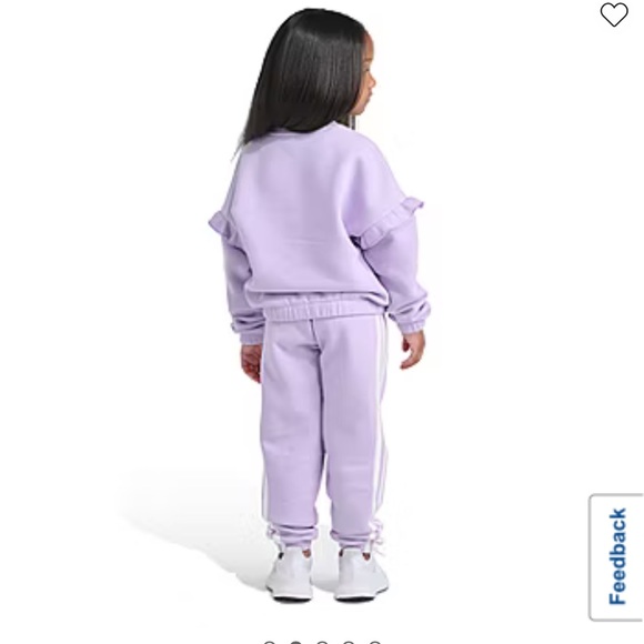 NWT Adidas Toddler Girls 2-Piece Flutter Sleeve Pullover & Joggers Set Size 2T - Picture 4 of 10